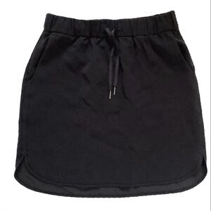 Lululemon Black Drawstring Athletic Unlined Skirt Sz 10